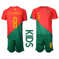 Maglie da calcio Portogallo Bruno Fernandes #8 Prima Maglia Bambino Mondiali 2022 Manica Corta (+ Pantaloni corti)